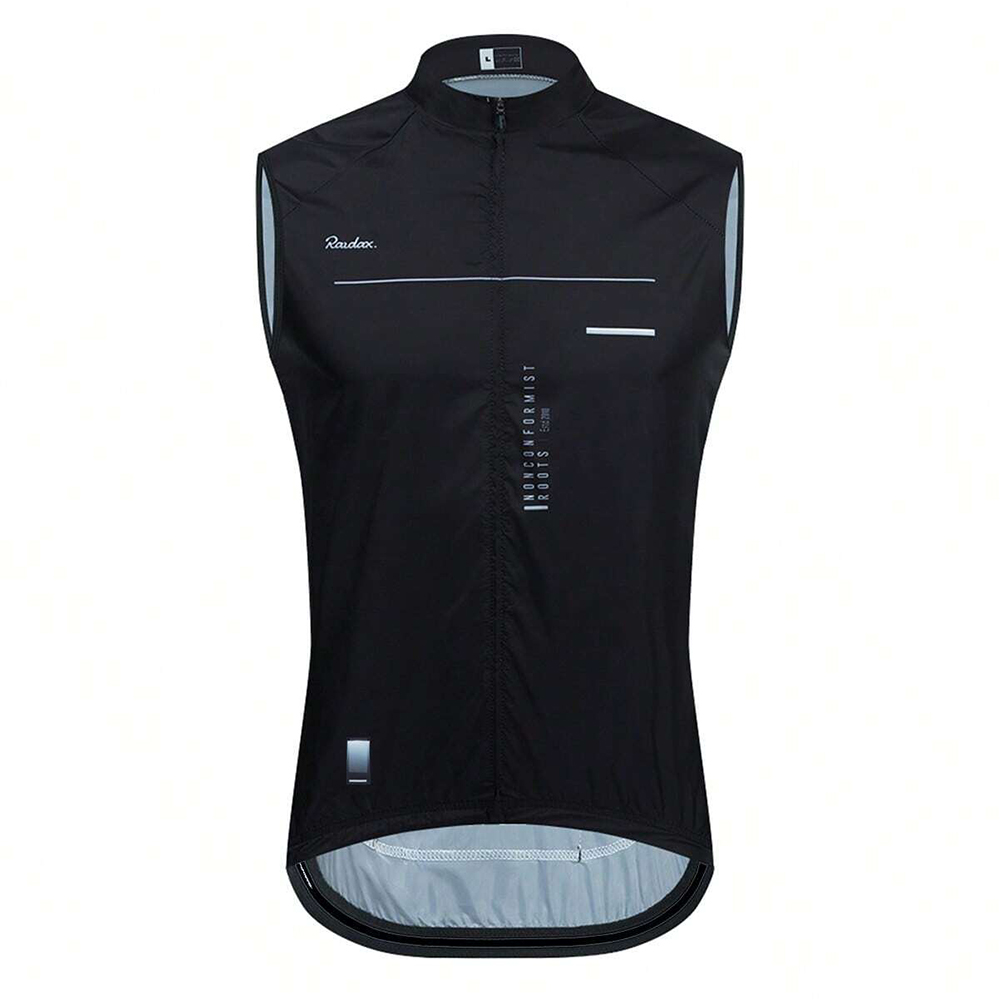 Motorcycle Gear Vest - 黒のノースリーブメッシュサイクリングジャージ、防風性と通気性のあるアンダーシャツ、ジレ、バイク、自転車、サイクリズム、ライディング用のベスト