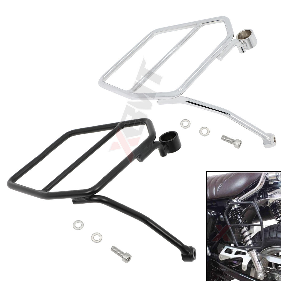 Tail Bag Rack - ホンダモンキー125用リアラゲッジラック,左サドルバッグ,サイドトランクバッグ,サポートブラケット,バッグホルダー,2018〜2024,z125