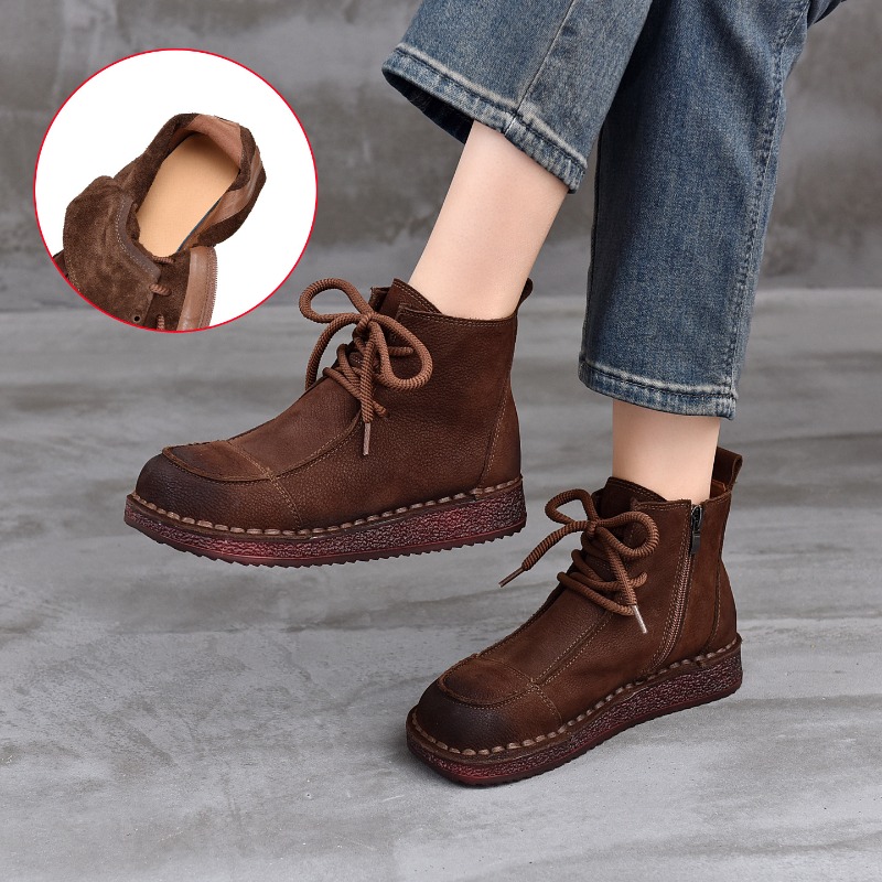 ZXRYXGS トップレイヤー牛革 クラシック レトロ トレ - Riding Boot Short のレビューと価格