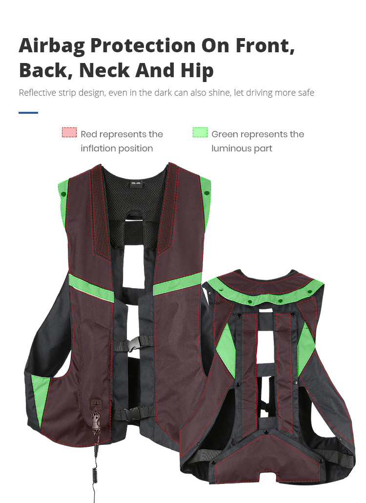 調整可能なサイズのオートバイ安全エアバッグベスト反射材付きモ - Motorcycle Gear With Airbag のレビューと価格
