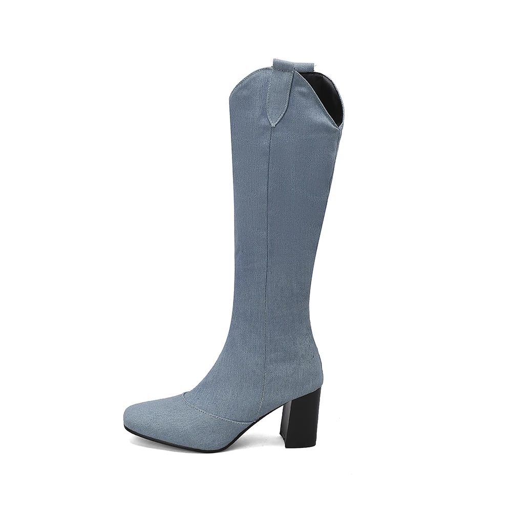 新作冬用ブラックブルー女性ニーハイライディングブーツホットラ - Riding Boot Short のレビューと価格