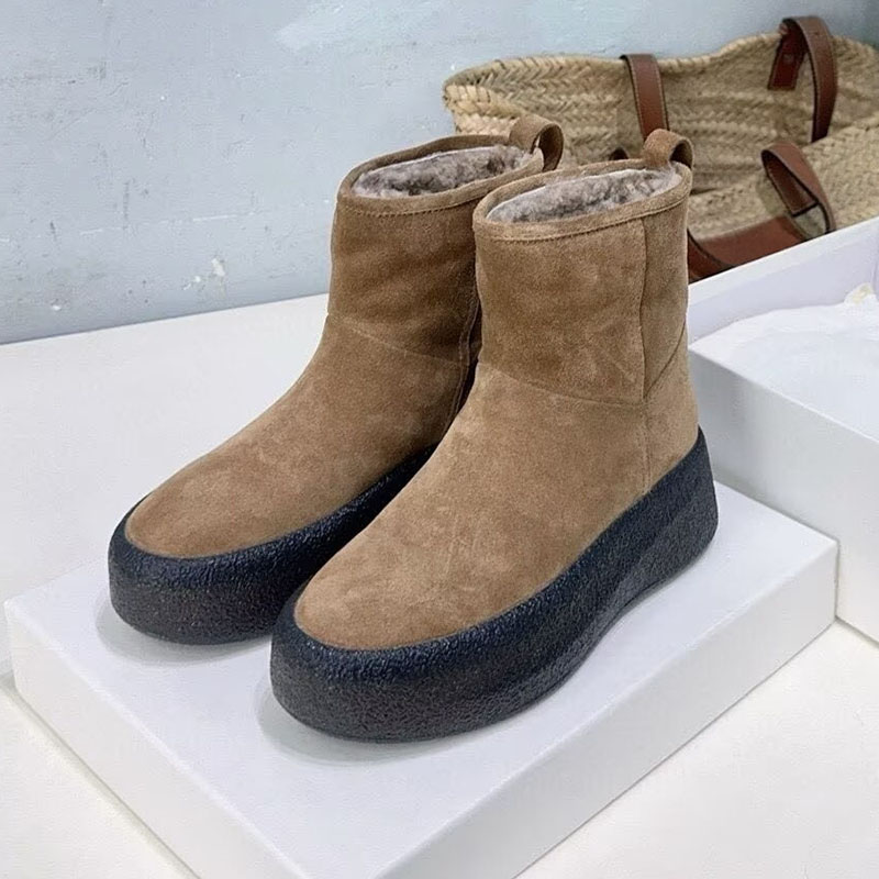 乗馬ブーツ スエード フラット 厚底 アンクルブーツ レディ - Riding Boot Short のレビューと価格