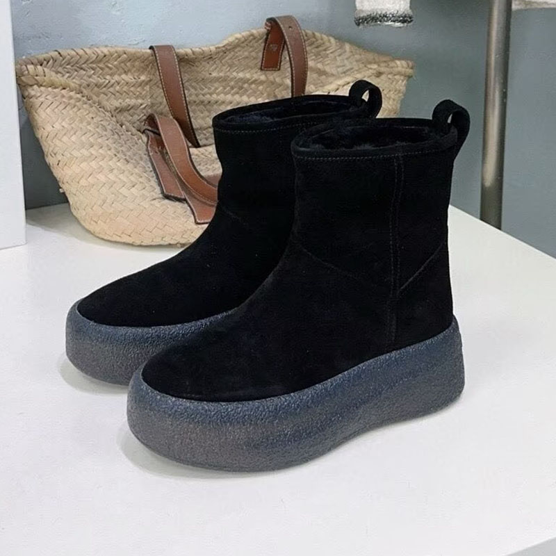 乗馬ブーツ スエード フラット 厚底 アンクルブーツ レディ - Riding Boot Short のレビューと価格