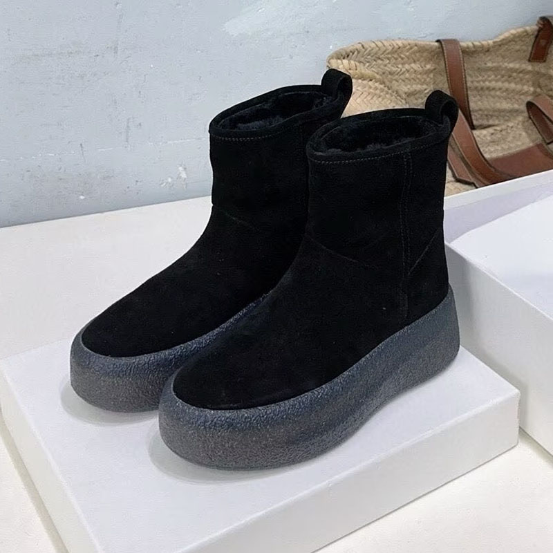 乗馬ブーツ スエード フラット 厚底 アンクルブーツ レディ - Riding Boot Short のレビューと価格