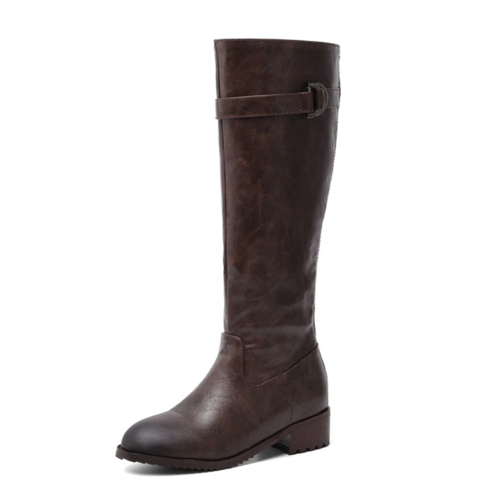 ニーハイブーツ レディース ポインテッドトゥ スクエアヒール - Riding Boot Short のレビューと価格
