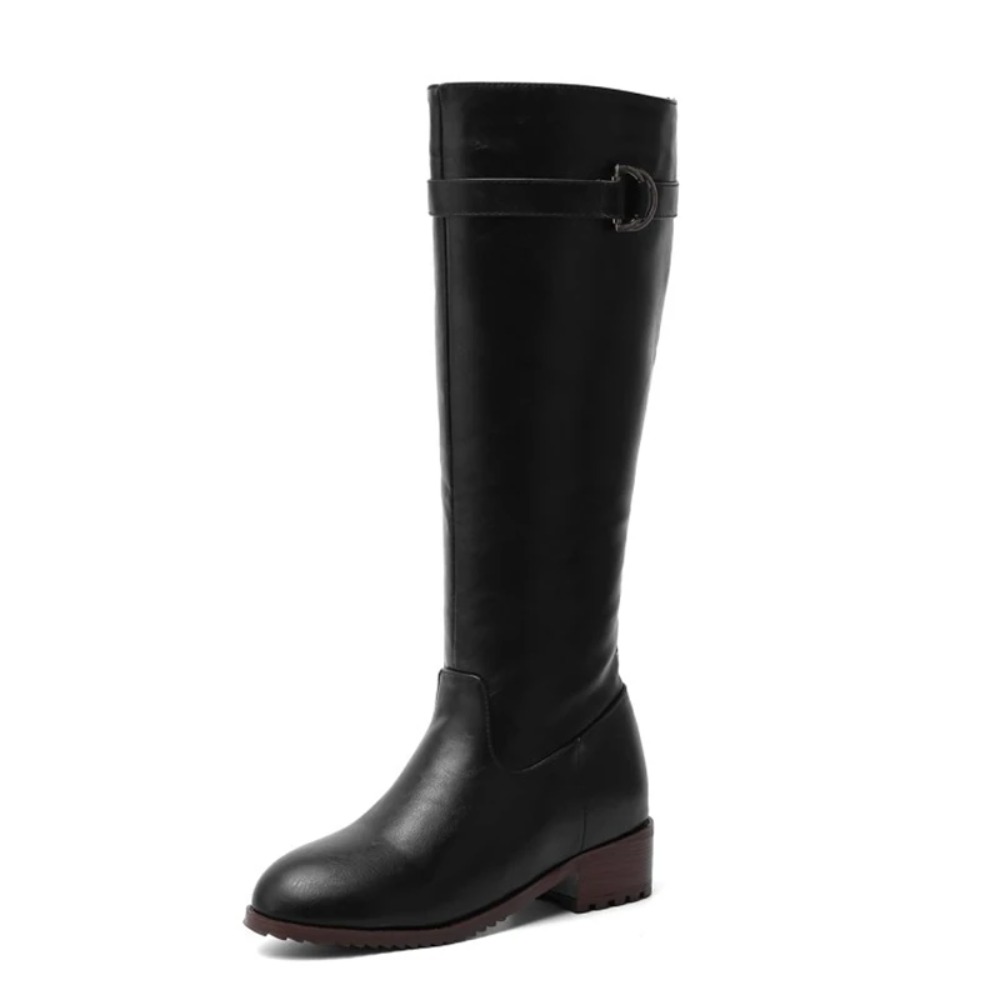 ニーハイブーツ レディース ポインテッドトゥ スクエアヒール - Riding Boot Short のレビューと価格