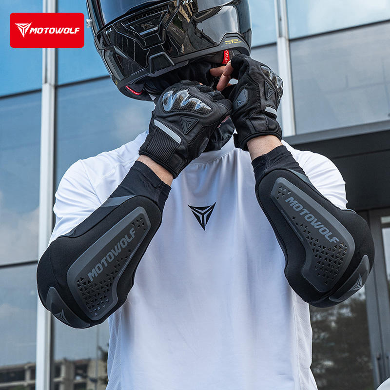 新しいオートバイ肘パッド弾性通気性アームスリーブ MTB サ - Motorcycle Gear Sleeve のレビューと価格