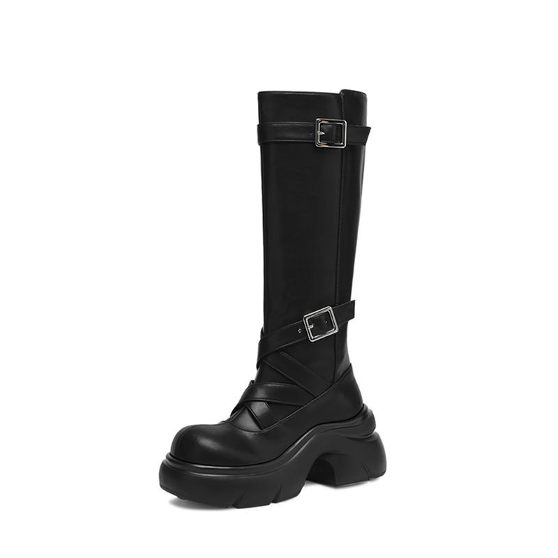 クレイジングポット カウ スプリットスキン ラウンドトゥ 厚 - Riding Boot Short のレビューと価格