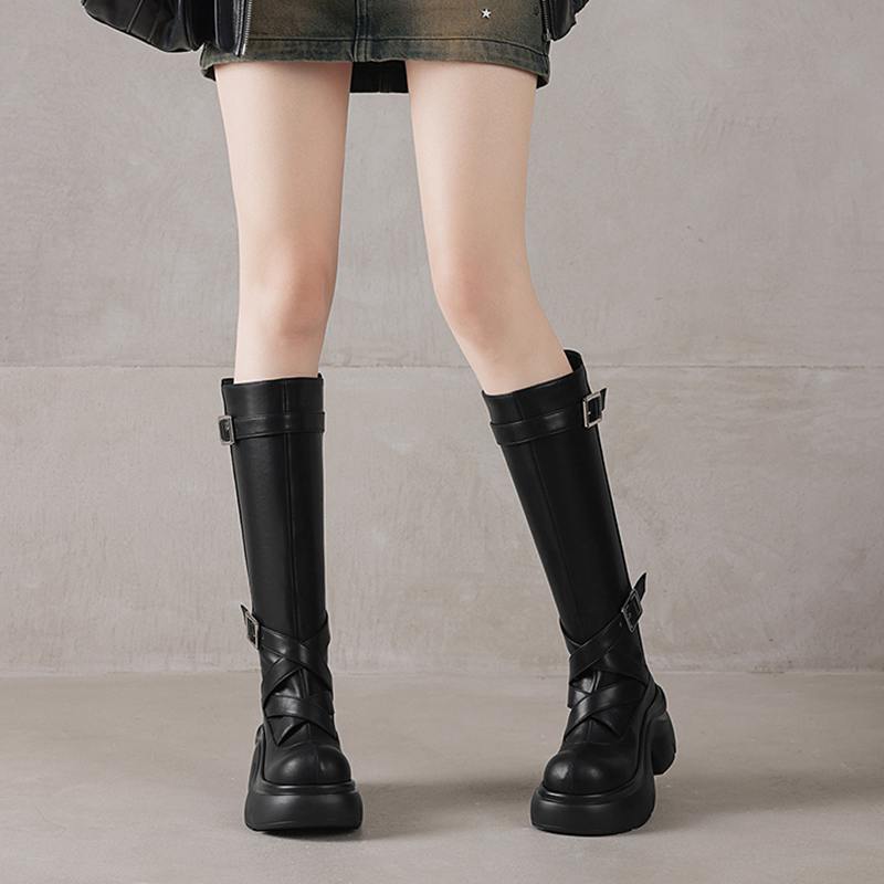 クレイジングポット カウ スプリットスキン ラウンドトゥ 厚 - Riding Boot Short のレビューと価格