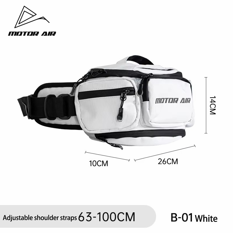 モーターエアホワイト バイク用サイクリングウエストバッグ チ - Motorcycle Gear With Airbag のレビューと価格